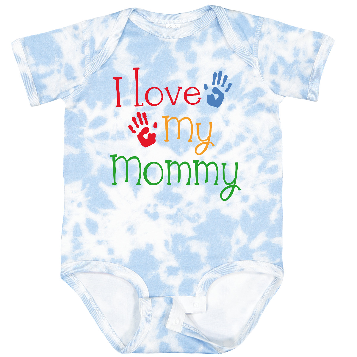 Inktastic I Love My Mommy Handprints Baby Bodysuit Heart Mom Childs Boys Girls - Picture 31 of 37