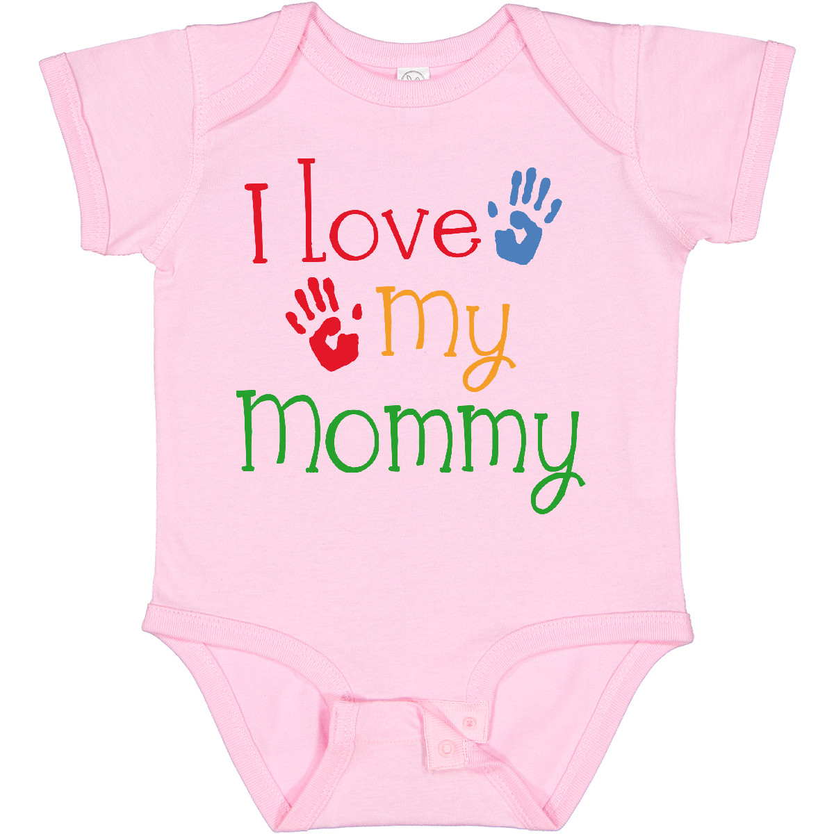 Inktastic I Love My Mommy Handprints Baby Bodysuit Heart Mom Childs Boys Girls - Picture 26 of 37