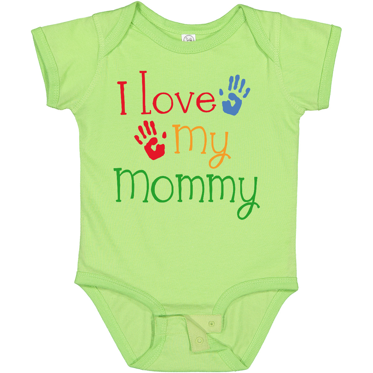 Inktastic I Love My Mommy Handprints Baby Bodysuit Heart Mom Childs Boys Girls - Picture 21 of 37