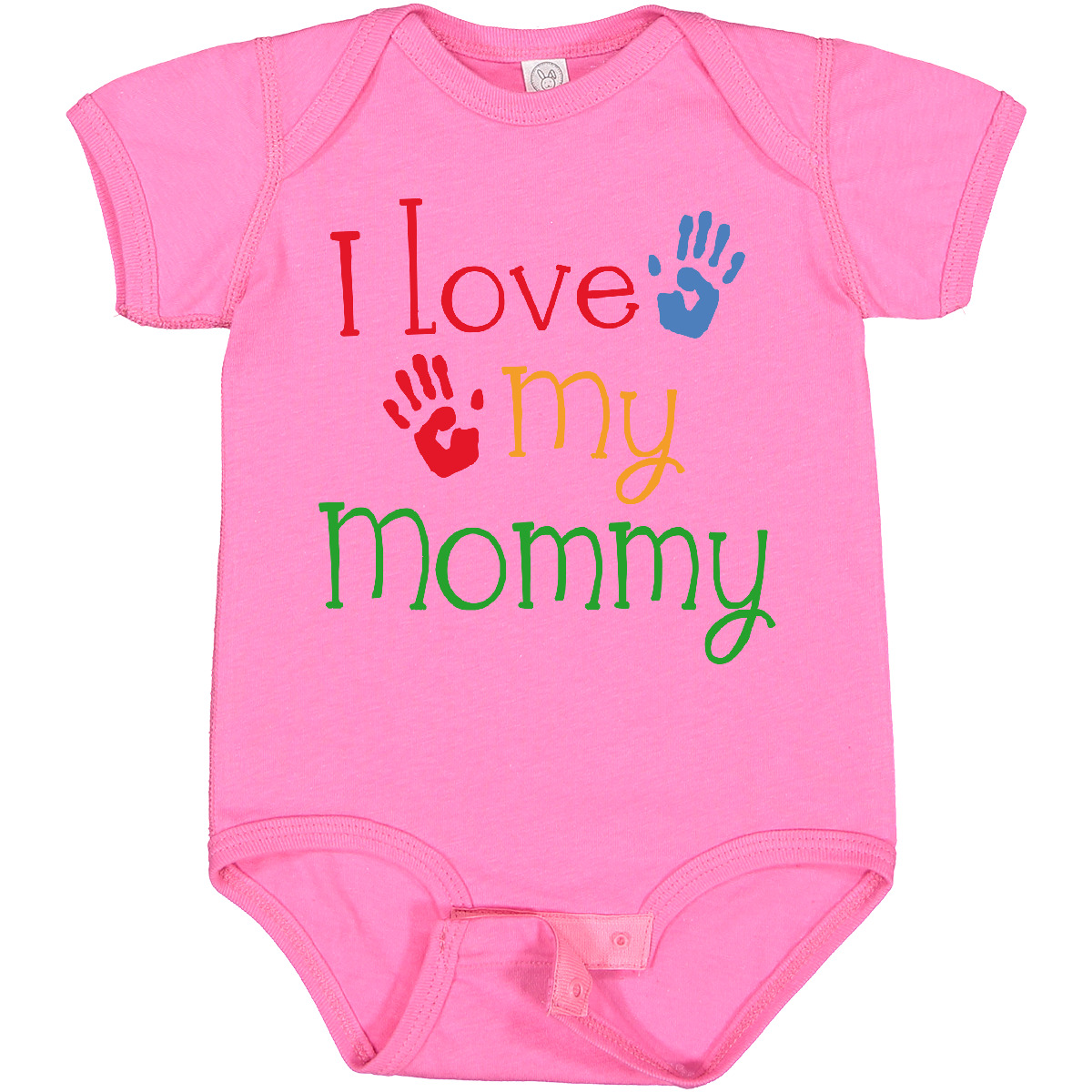 Inktastic I Love My Mommy Handprints Baby Bodysuit Heart Mom Childs Boys Girls - Picture 28 of 38
