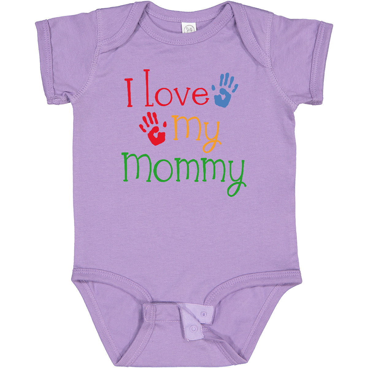 Inktastic I Love My Mommy Handprints Baby Bodysuit Heart Mom Childs Boys Girls - Picture 19 of 37