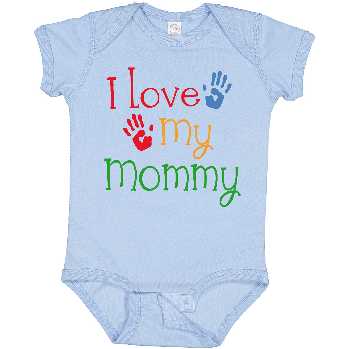 Inktastic I Love My Mommy Handprints Baby Bodysuit Heart Mom Childs Boys Girls - Picture 20 of 37