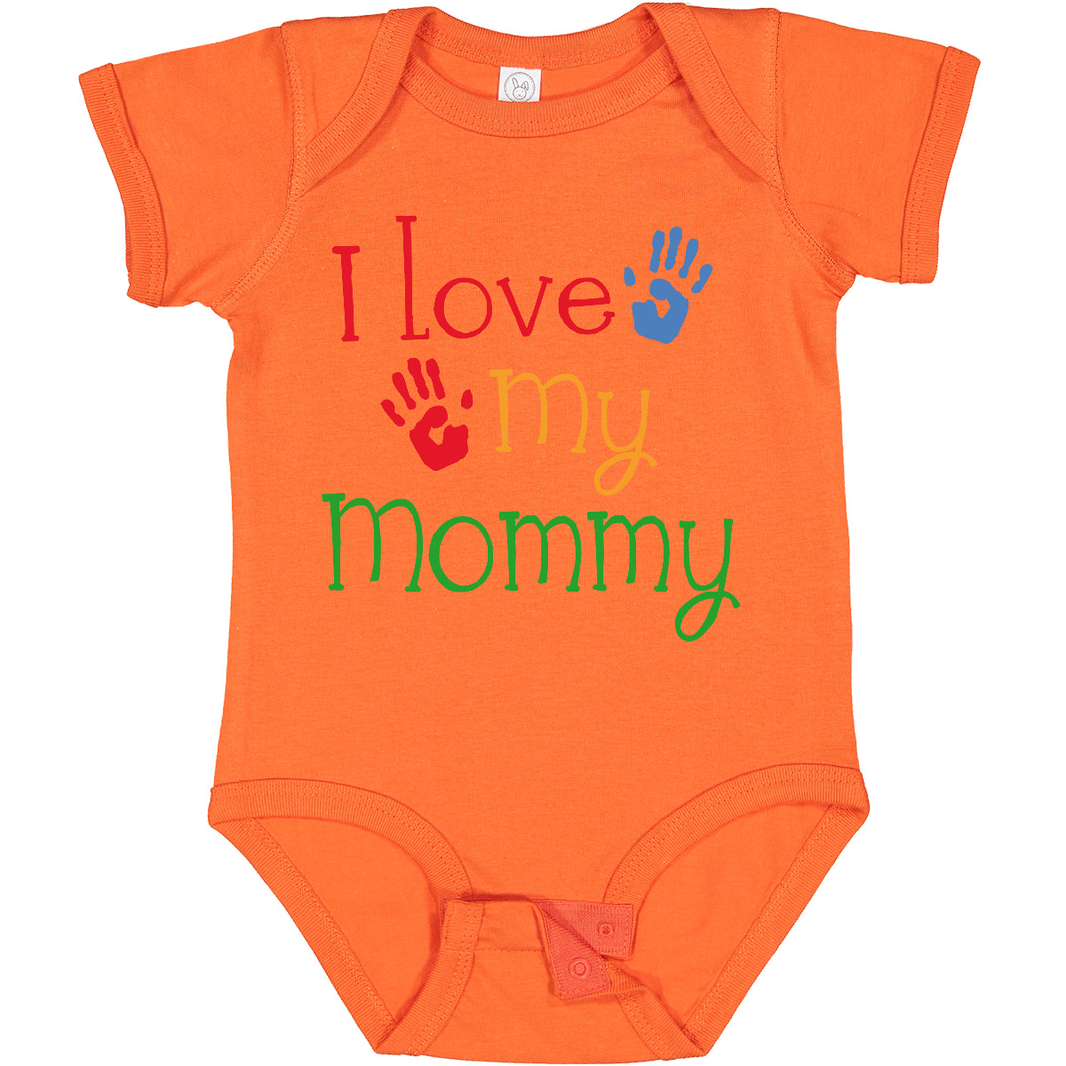 Inktastic I Love My Mommy Handprints Baby Bodysuit Heart Mom Childs Boys Girls - Picture 25 of 37