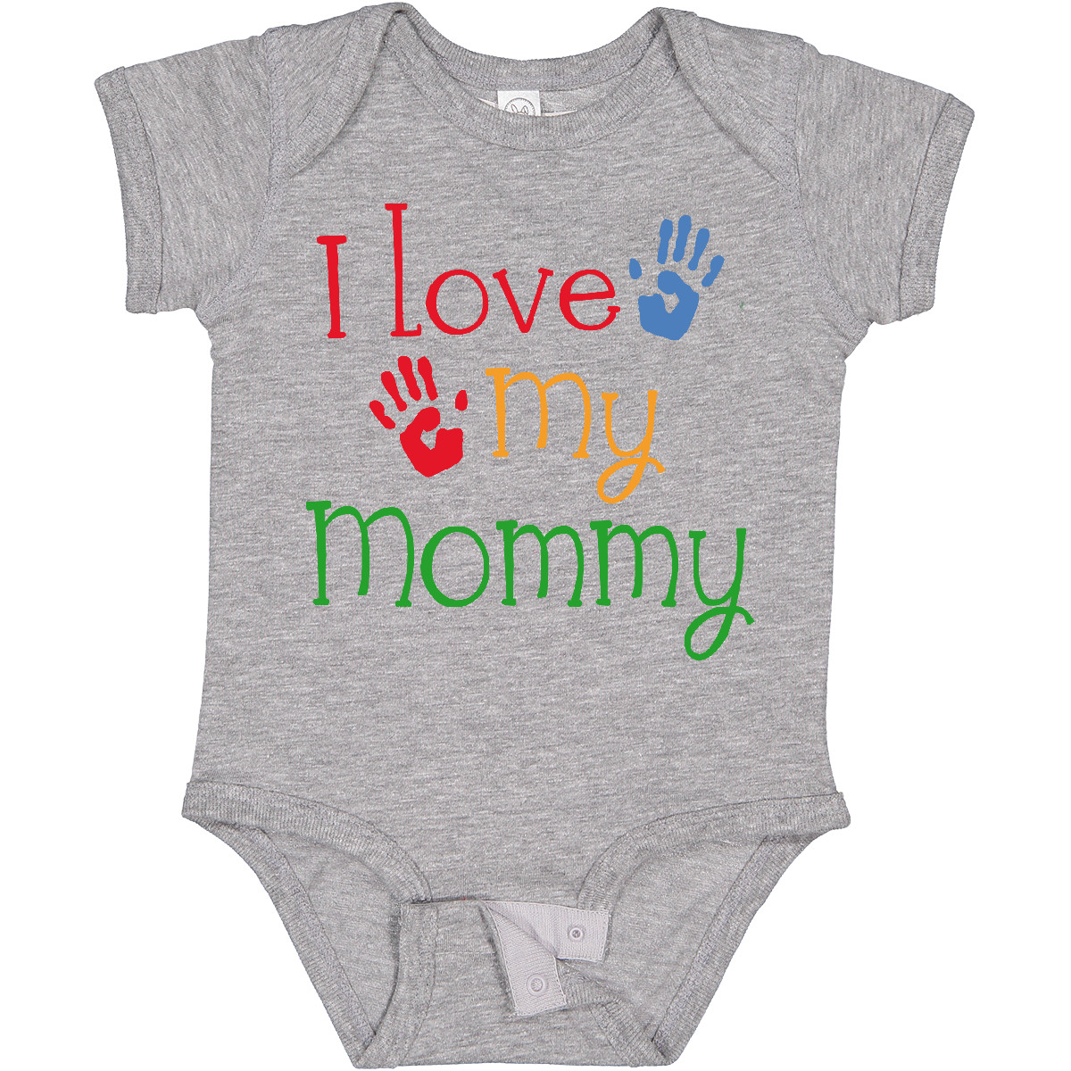 Inktastic I Love My Mommy Handprints Baby Bodysuit Heart Mom Childs Boys Girls - Picture 16 of 37