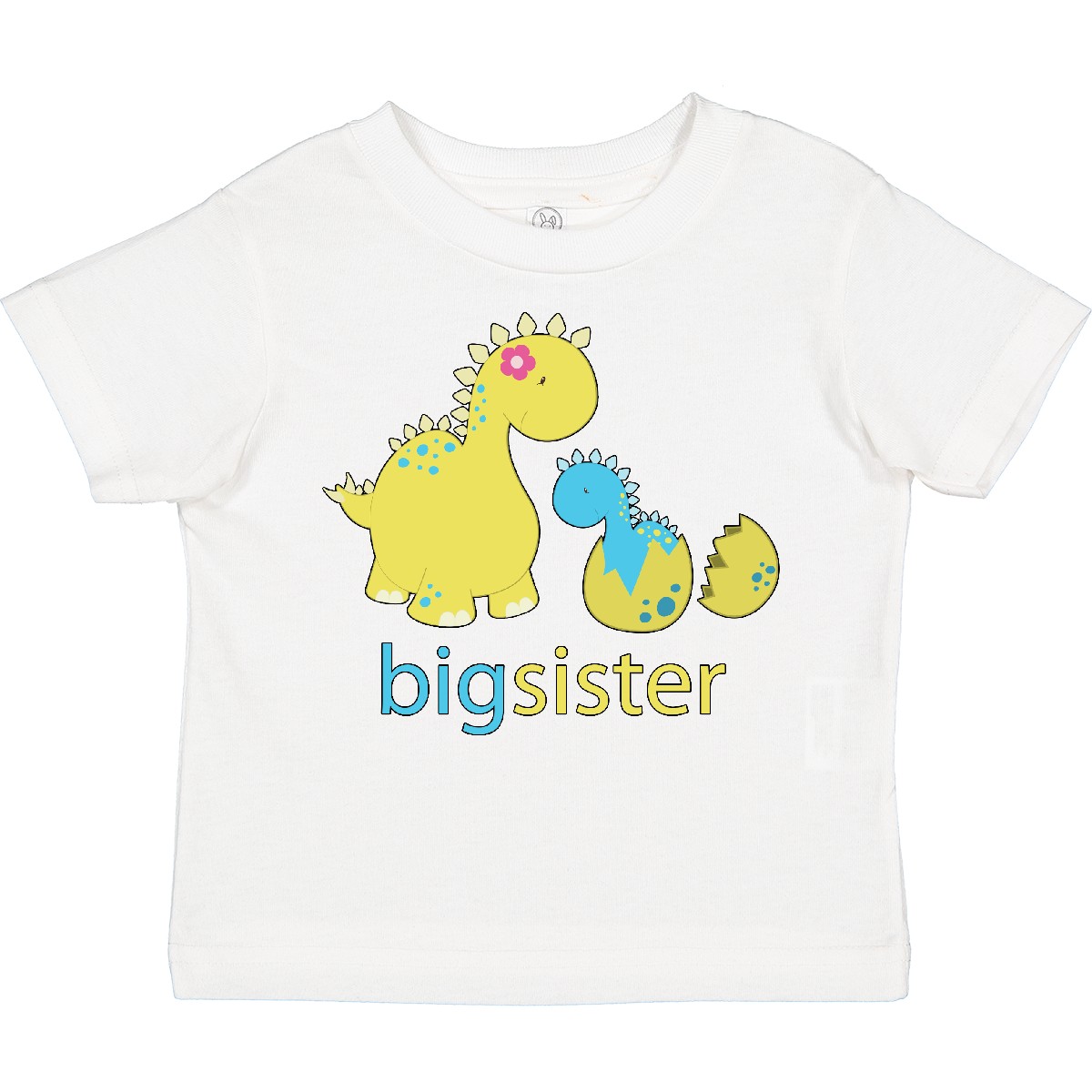 T-Shirt Inktastic große Dinosaurier Schwester Kleinkind kleine Geschwister Familie blau grün - Bild 10 von 10