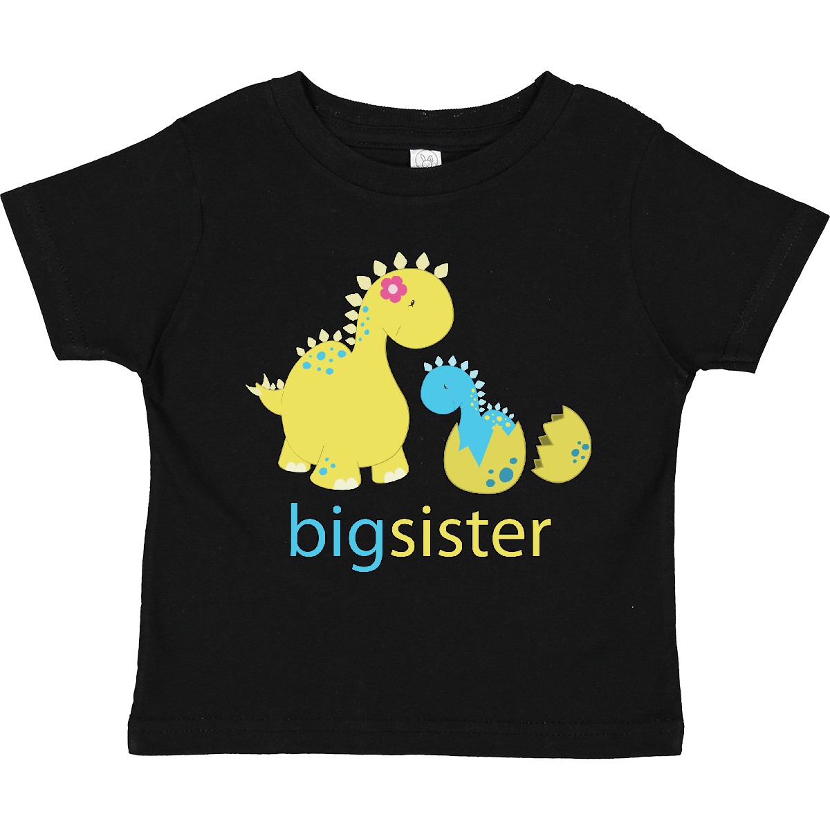 T-Shirt Inktastic große Dinosaurier Schwester Kleinkind kleine Geschwister Familie blau grün - Bild 2 von 10