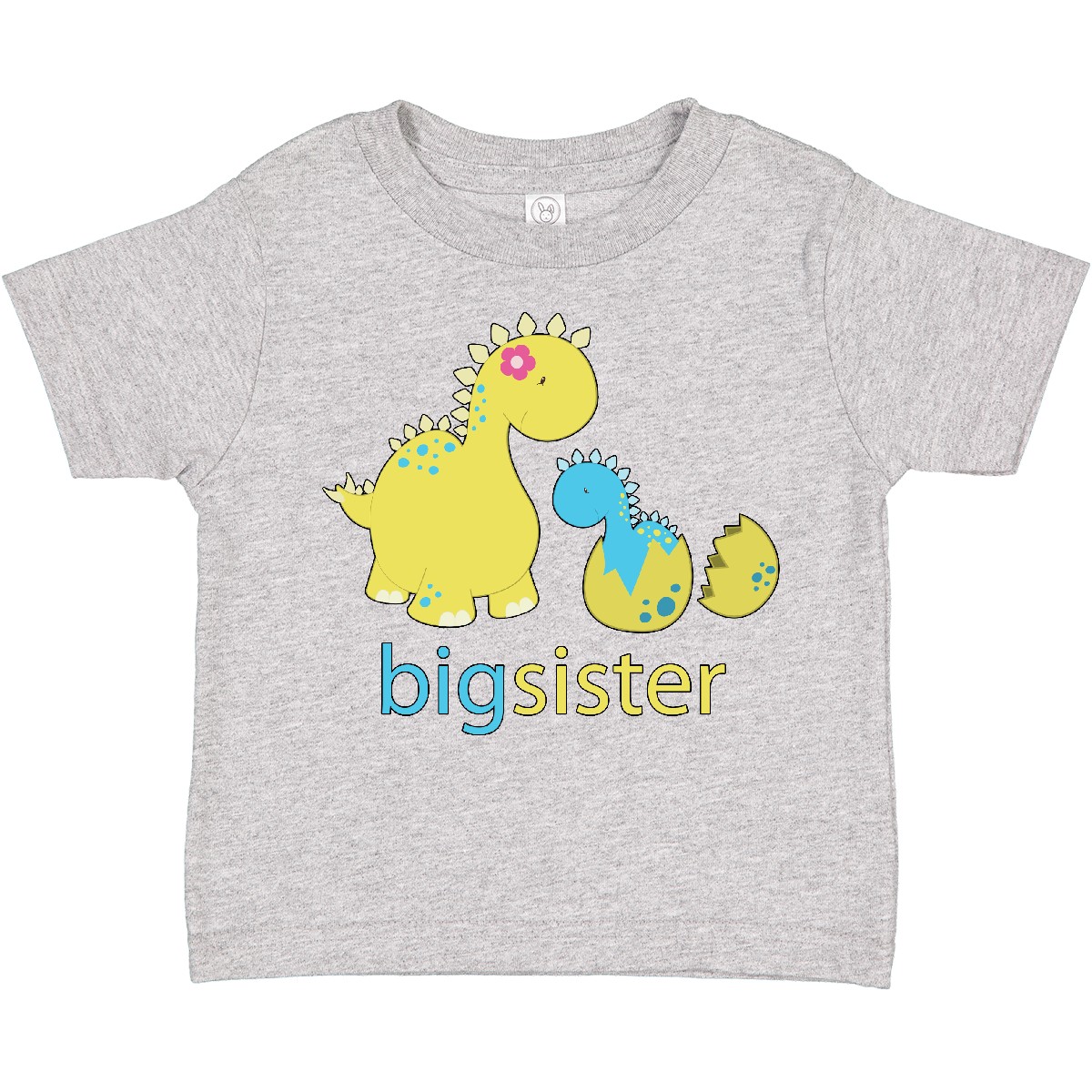 T-Shirt Inktastic große Dinosaurier Schwester Kleinkind kleine Geschwister Familie blau grün - Bild 3 von 10