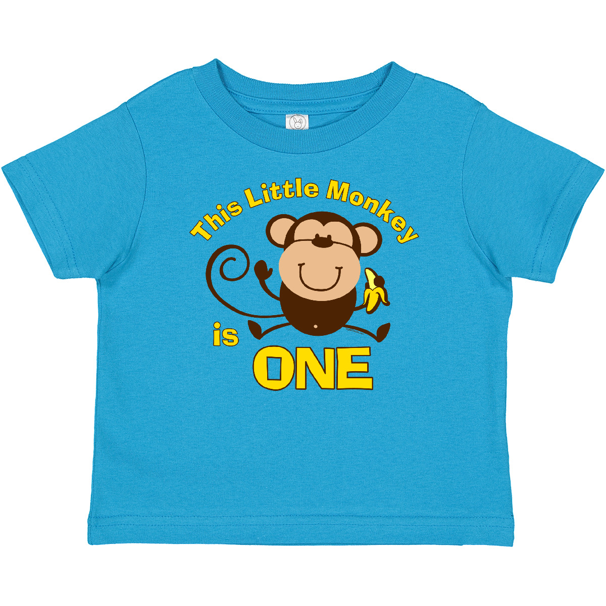Inktastic Little Monkey 1st Birthday Boy Baby T-Shirt Boys Jungle Safari Banana - Picture 7 of 7