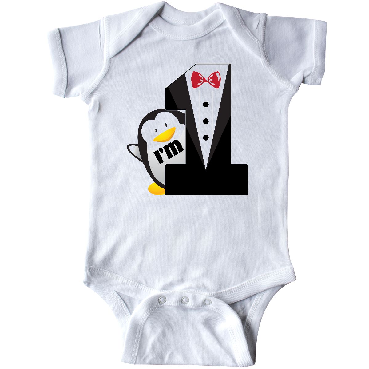 Inktastic 1st Birthday Tuxedo Penguin Infant Creeper Tux First Baby