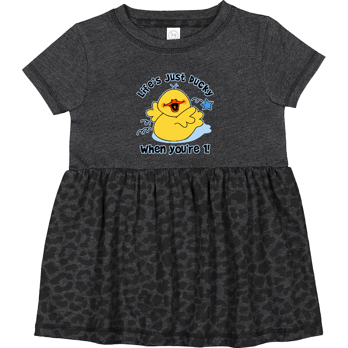 Inktastic Life’s Ducky 1st Birthday Infant Dress Duck Rubber