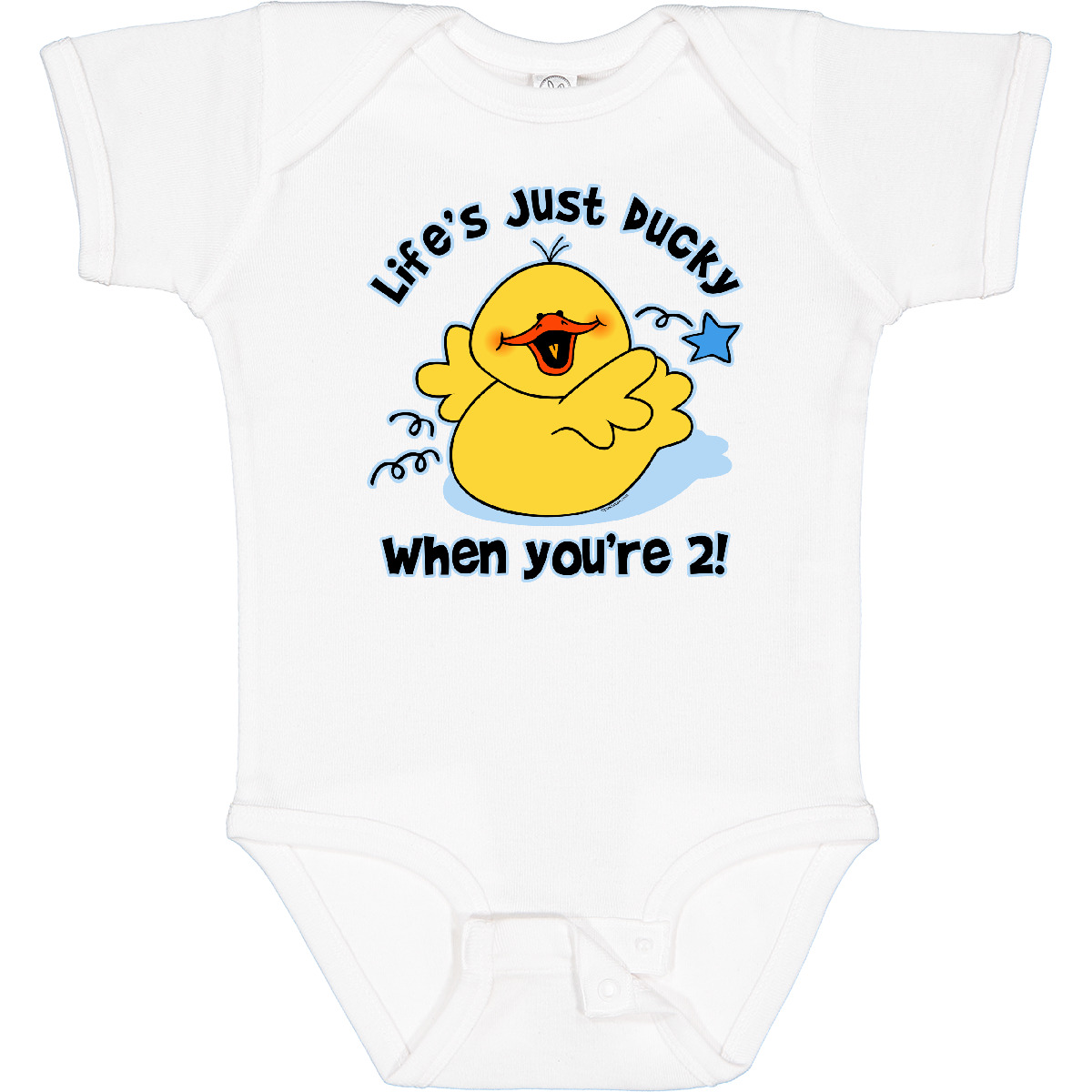 Inktastic Life’s Ducky 2nd Birthday Baby Bodysuit Duck Rubber One-piece Infant