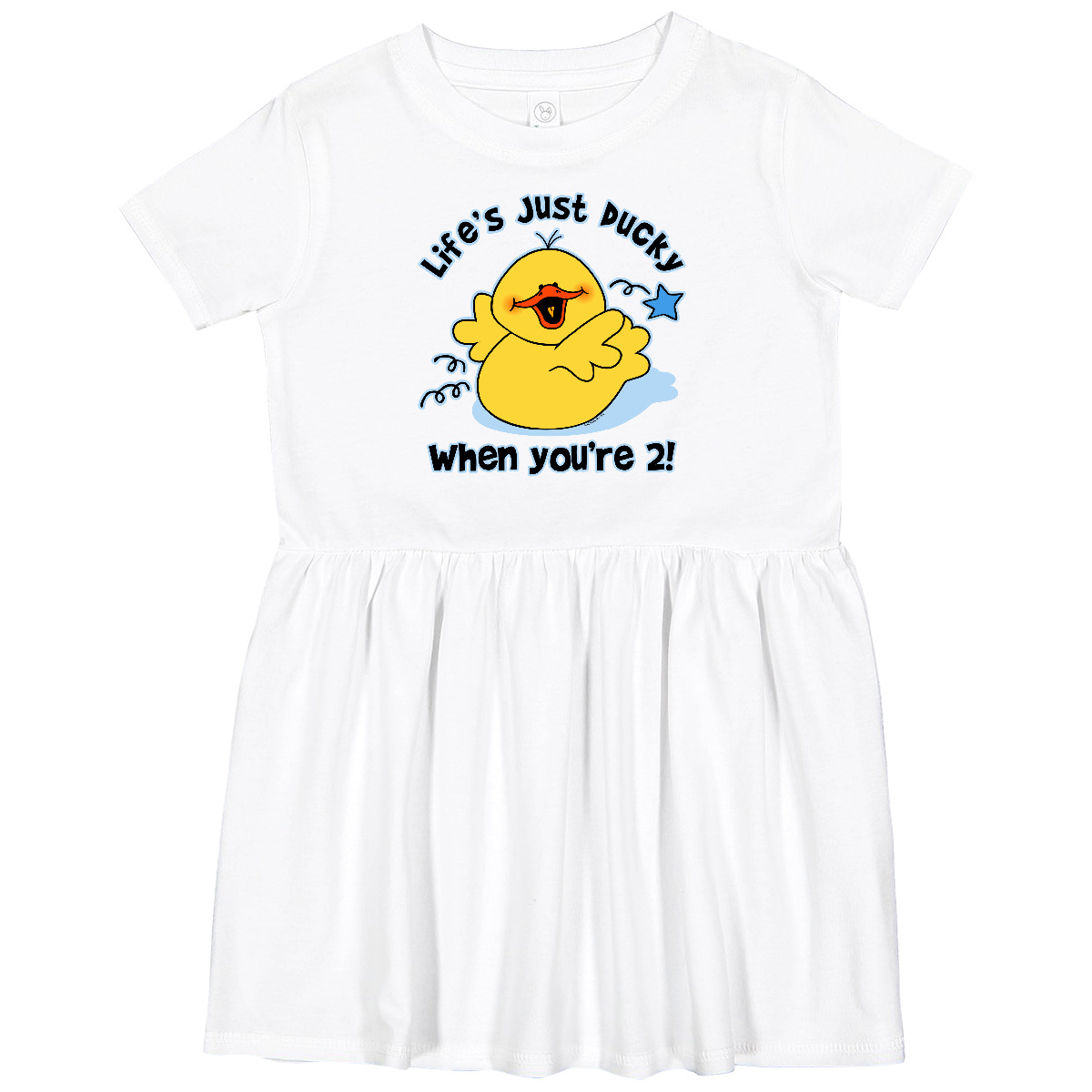 Inktastic Life’s Ducky 2nd Birthday Toddler Dress Duck Rubber Girls