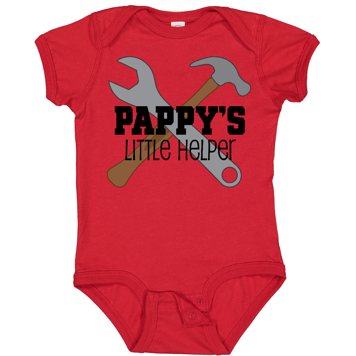 Inktastic Pappy's Little Helper Grandchild Baby Bodysuit Pappy Grandpa From Boys - Picture 5 of 7
