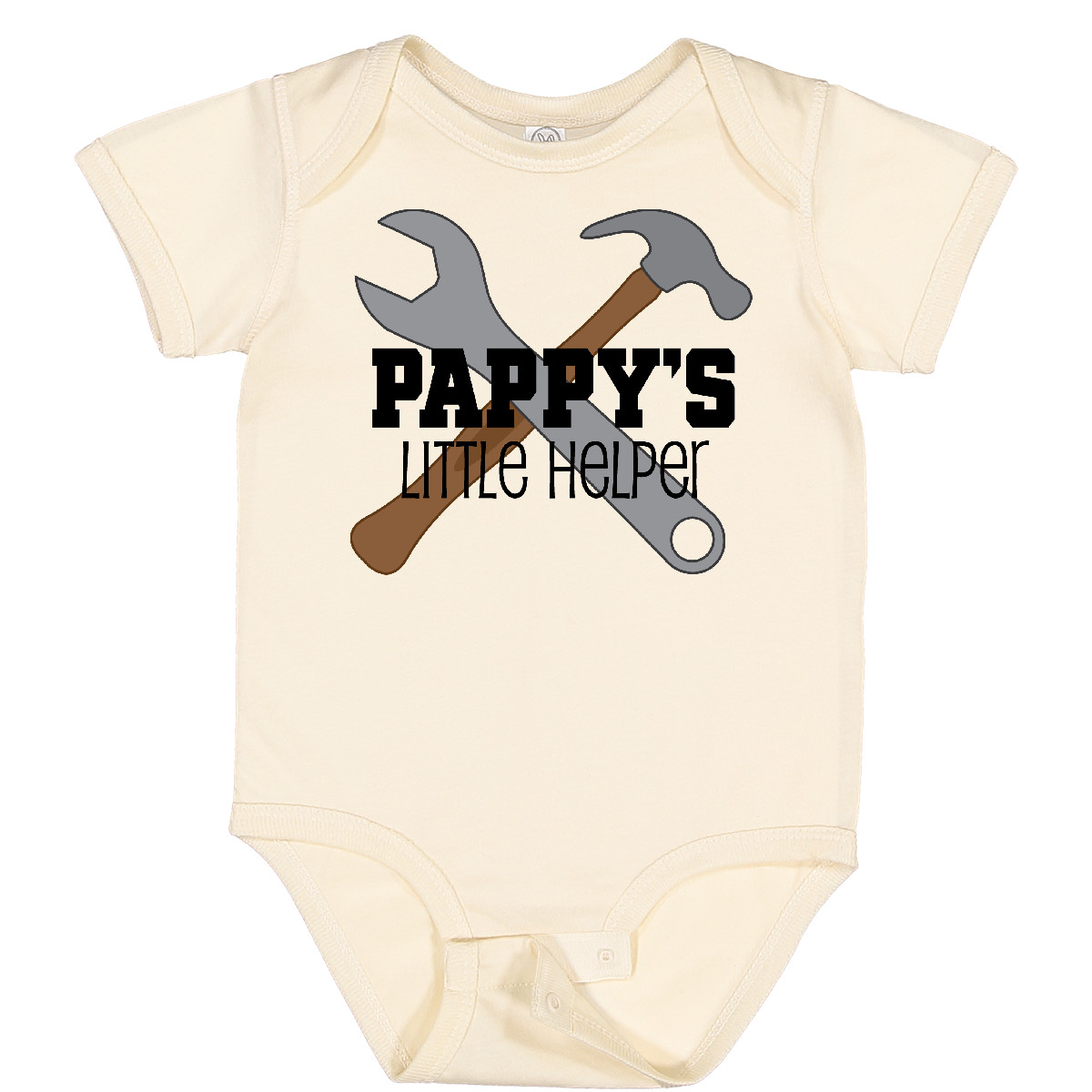 Inktastic Pappy's Little Helper Grandchild Baby Bodysuit Pappy Grandpa From Boys - Picture 4 of 7
