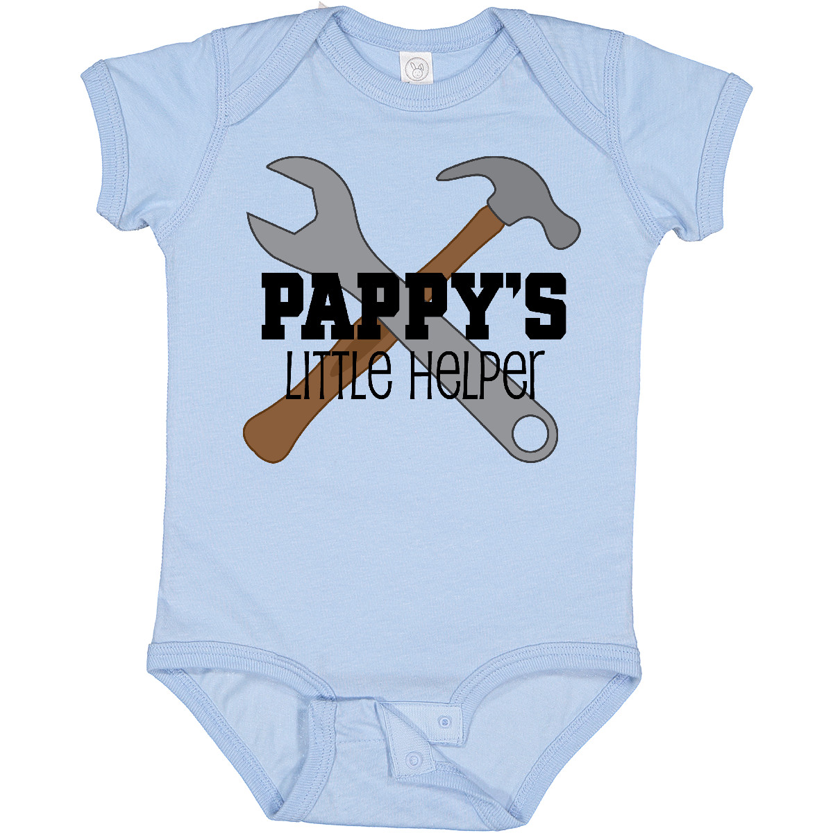 Inktastic Pappy's Little Helper Grandchild Baby Bodysuit Pappy Grandpa From Boys - Picture 3 of 7