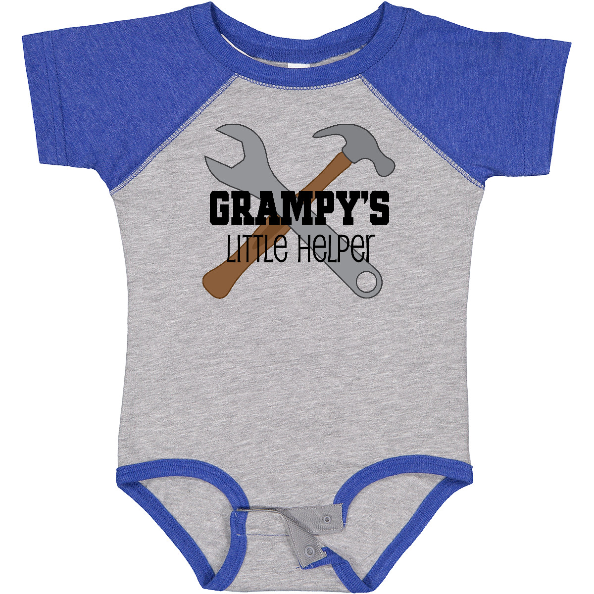 Inktastic Grampy Grandpa's Little Helper Infant Creeper Grandpa Grampys Grandson - Picture 2 of 6