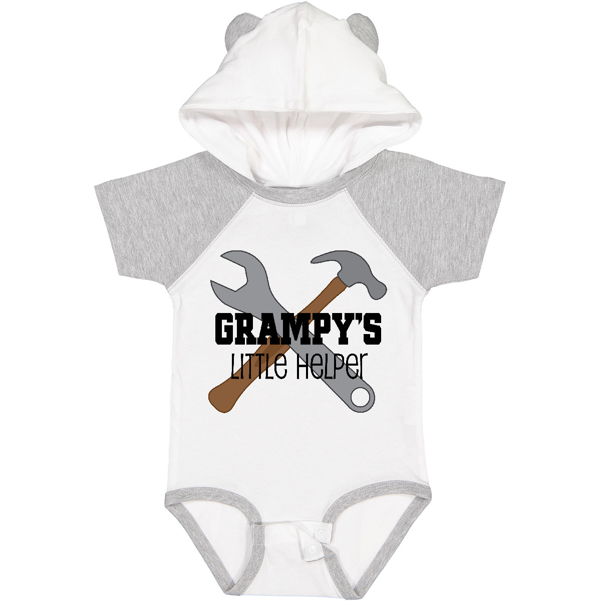 Inktastic Grampy Grandpa's Little Helper Infant Creeper Grandpa Grampys Grandson - Picture 6 of 6