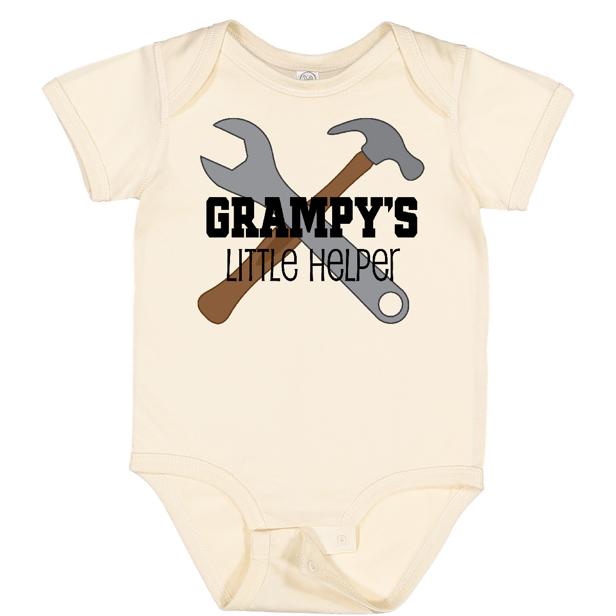 Inktastic Grampy Grandpa's Little Helper Infant Creeper Grandpa Grampys Grandson - Picture 5 of 6