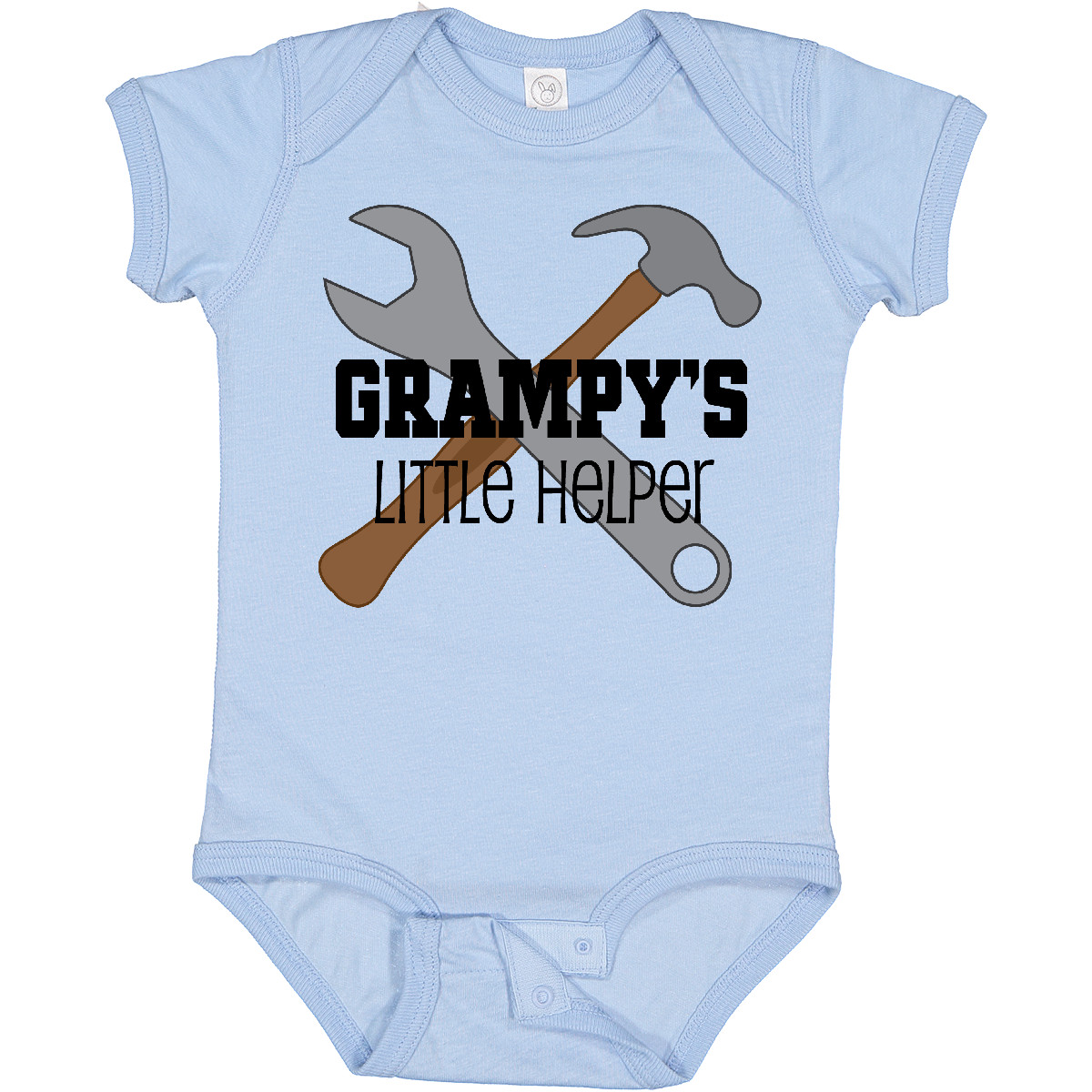 Inktastic Grampy Grandpa's Little Helper Infant Creeper Grandpa Grampys Grandson - Picture 4 of 6