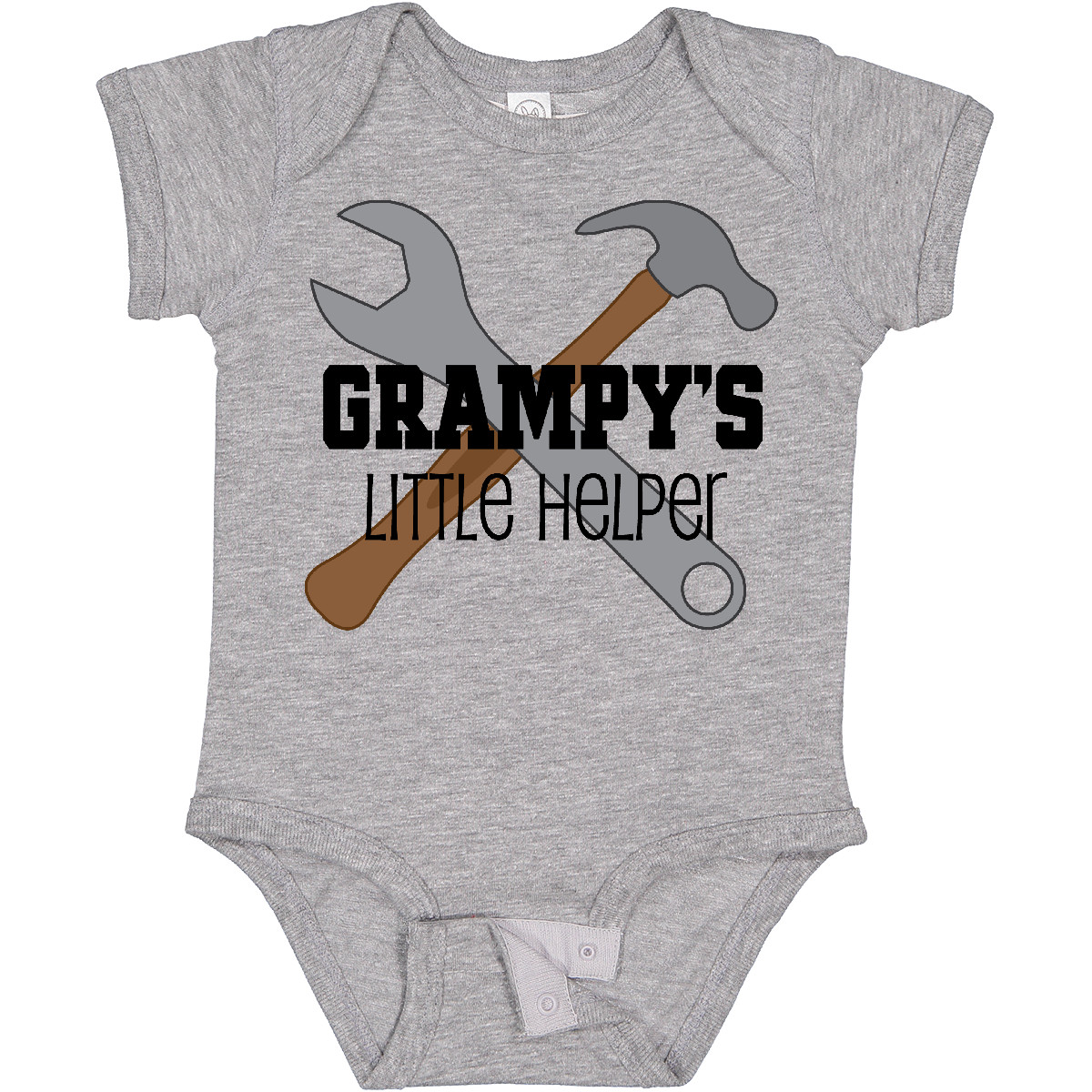Inktastic Grampy Grandpa's Little Helper Infant Creeper Grandpa Grampys Grandson - Picture 3 of 6