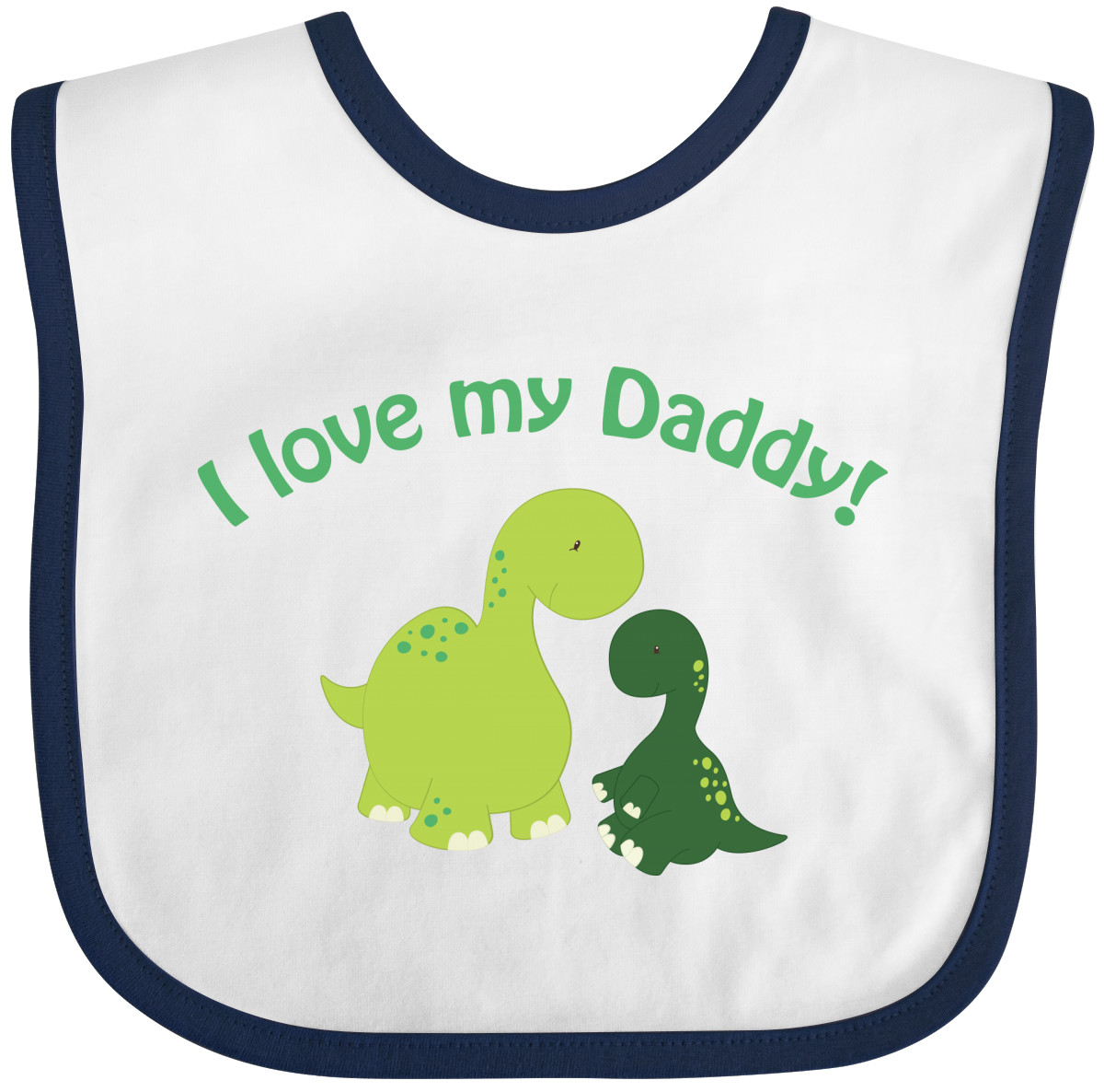 Inktastic I Love My Daddy Dinosaurs Baby Bib Dinosaur Fathers Day Dad Gift - Picture 7 of 9