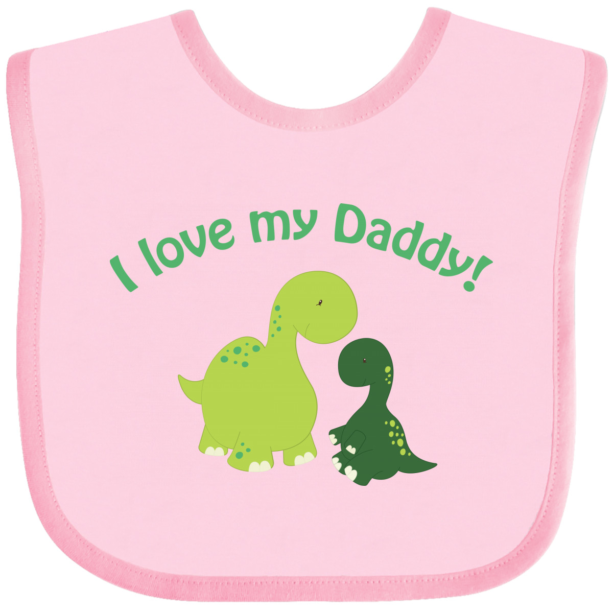 Inktastic I Love My Daddy Dinosaurs Baby Bib Dinosaur Fathers Day Dad Gift - Picture 4 of 9