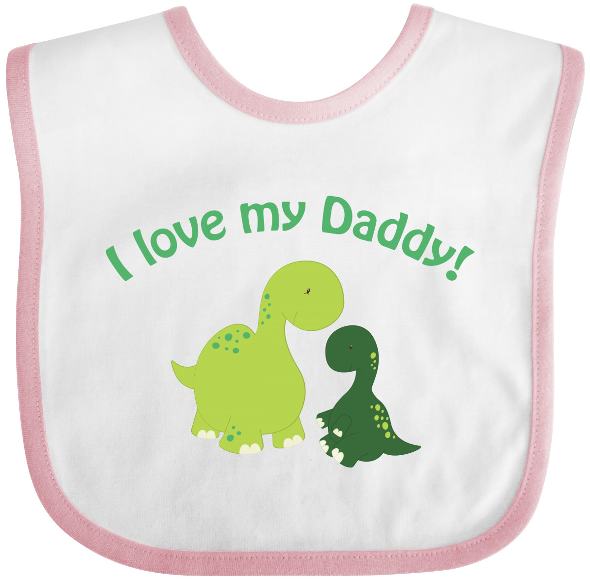 Inktastic I Love My Daddy Dinosaurs Baby Bib Dinosaur Fathers Day Dad Gift - Picture 8 of 9