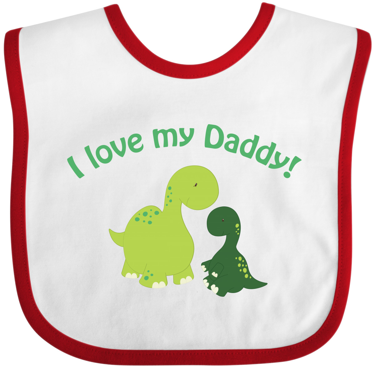 Inktastic I Love My Daddy Dinosaurs Baby Bib Dinosaur Fathers Day Dad Gift - Picture 9 of 9
