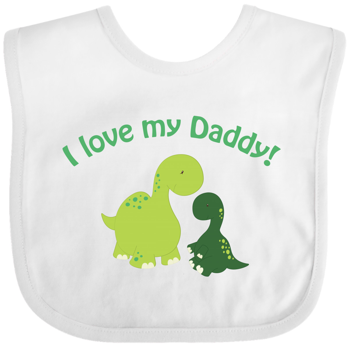 Inktastic I Love My Daddy Dinosaurs Baby Bib Dinosaur Fathers Day Dad Gift - Picture 5 of 9