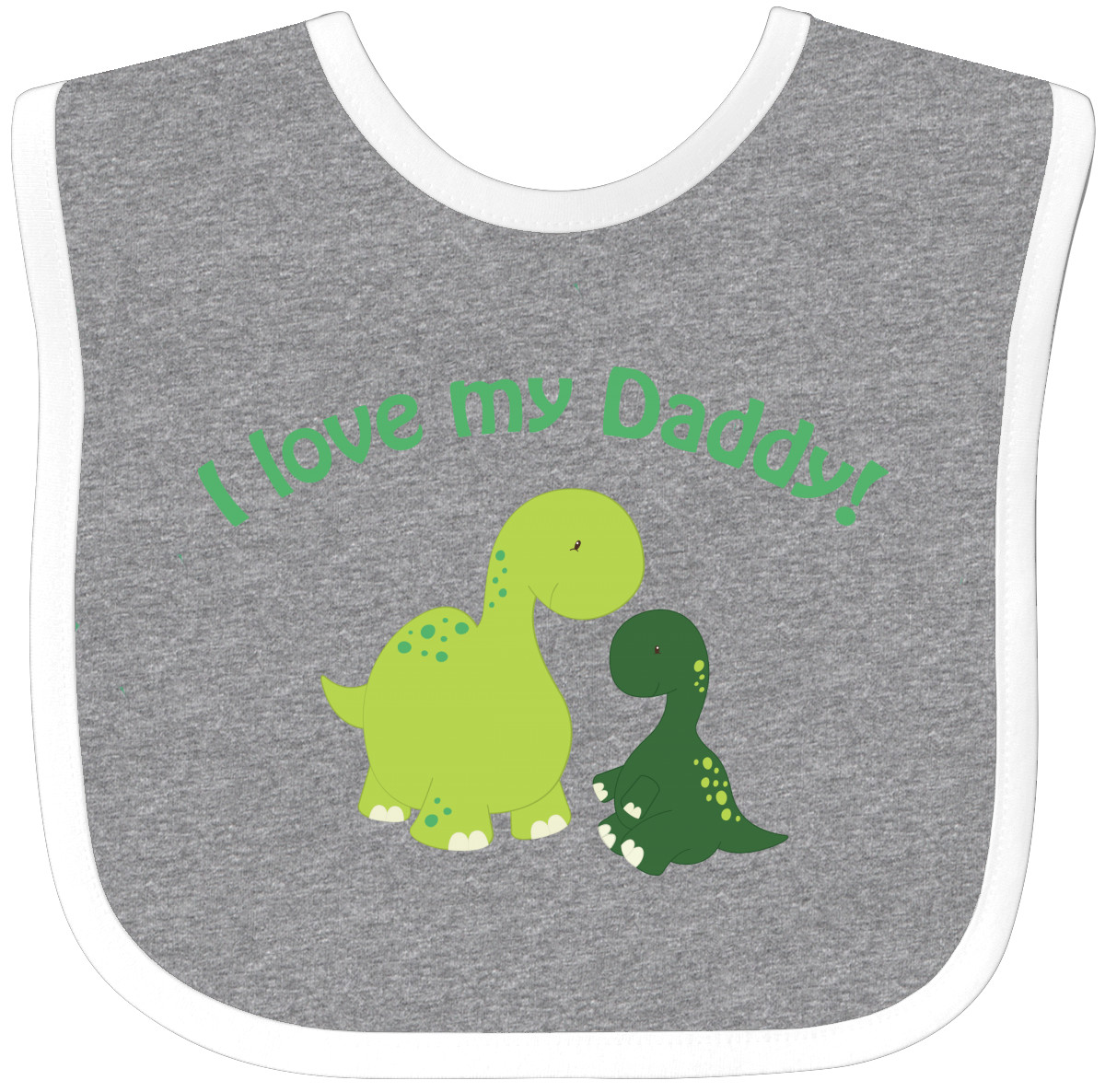Inktastic I Love My Daddy Dinosaurs Baby Bib Dinosaur Fathers Day Dad Gift - Picture 3 of 9