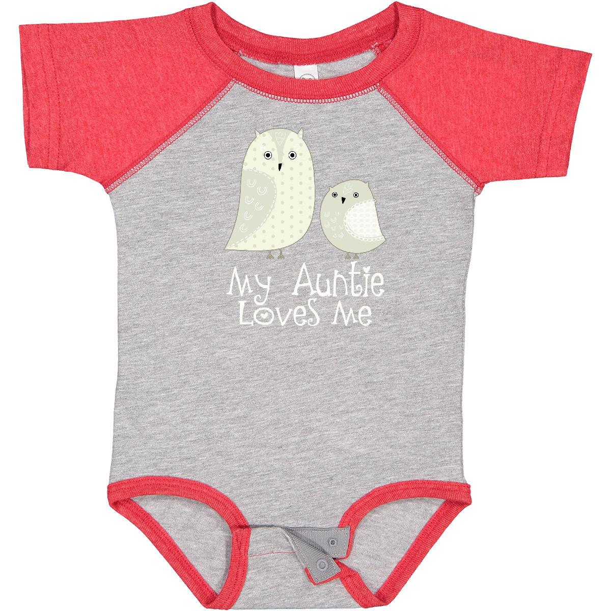 Inktastic My Auntie Loves Me Owl Baby Bodysuit Aunt Niece Nephew Childs Kids Of - Picture 9 of 21
