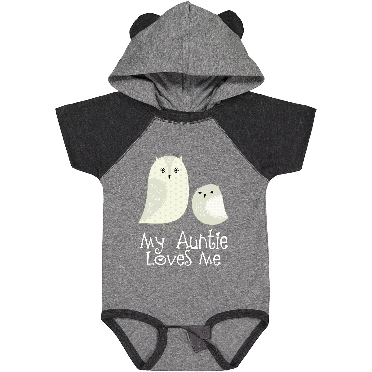 Inktastic My Auntie Loves Me Owl Baby Bodysuit Aunt Niece Nephew Childs Kids Of - Picture 8 of 21