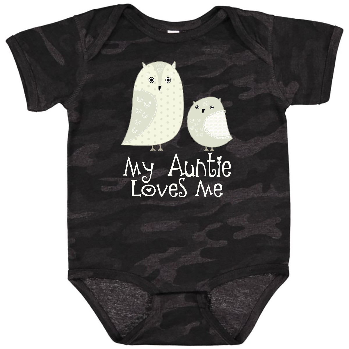 Inktastic My Auntie Loves Me Owl Baby Bodysuit Aunt Niece Nephew Childs Kids Of - Picture 19 of 21