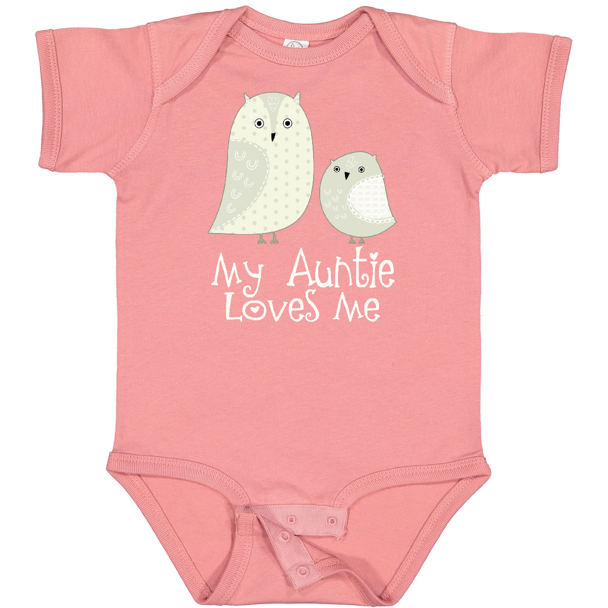Inktastic My Auntie Loves Me Owl Baby Bodysuit Aunt Niece Nephew Childs Kids Of - Picture 15 of 21