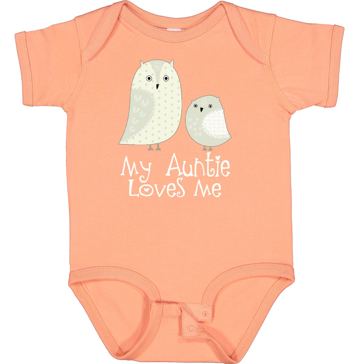 Inktastic My Auntie Loves Me Owl Baby Bodysuit Aunt Niece Nephew Childs Kids Of - Picture 20 of 21
