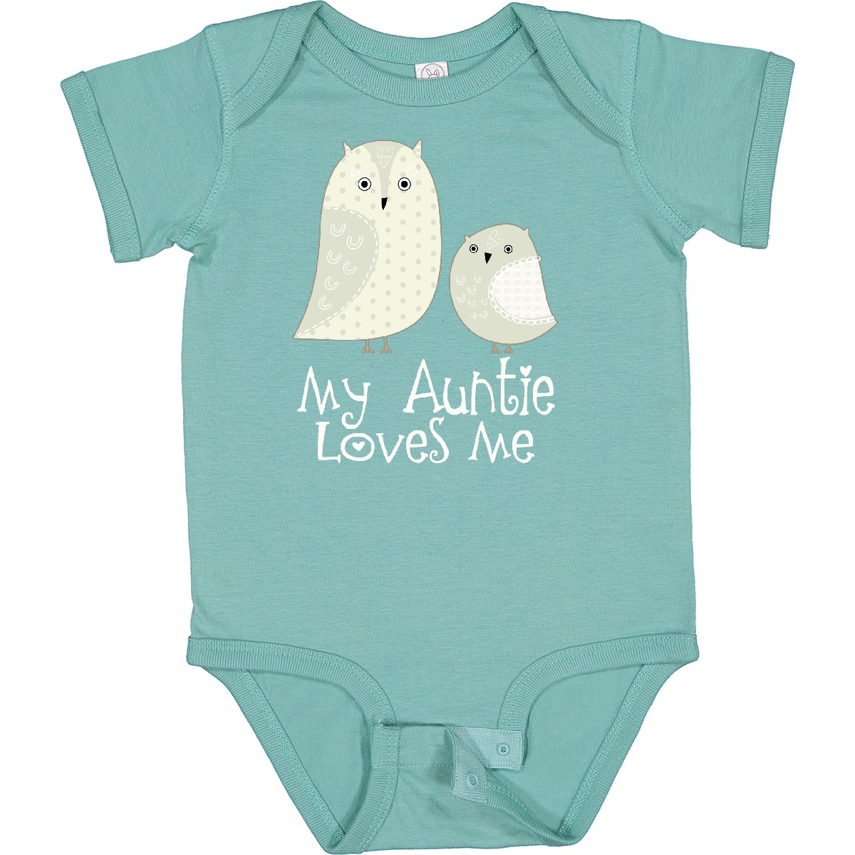 Inktastic My Auntie Loves Me Owl Baby Bodysuit Aunt Niece Nephew Childs Kids Of - Picture 18 of 21