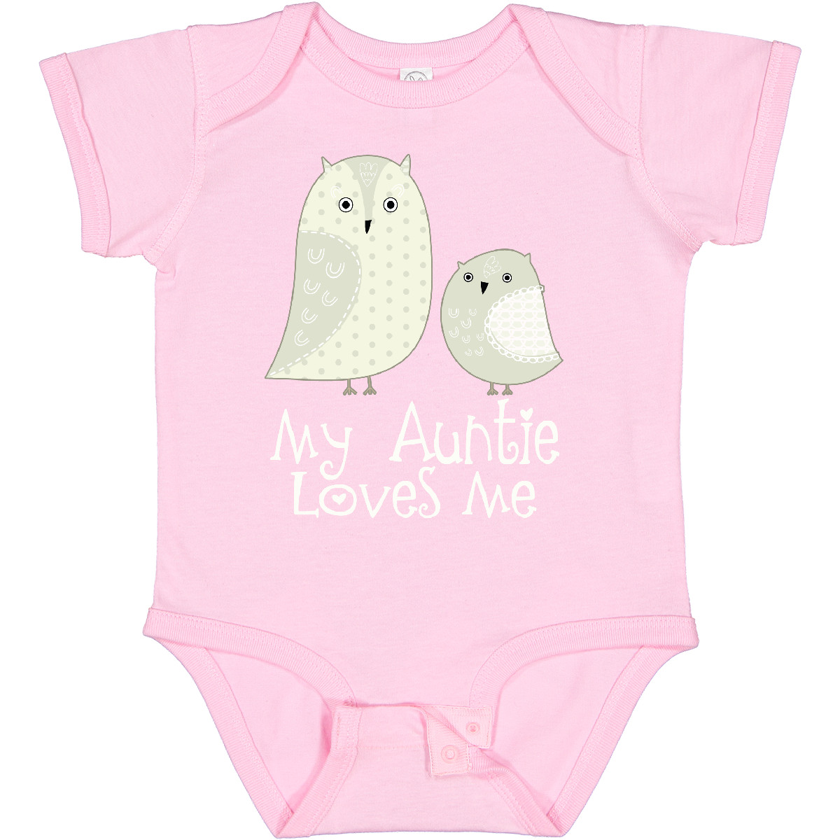 Inktastic My Auntie Loves Me Owl Baby Bodysuit Aunt Niece Nephew Childs Kids Of - Picture 17 of 21