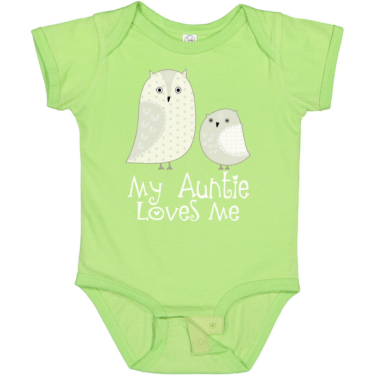 Inktastic My Auntie Loves Me Owl Baby Bodysuit Aunt Niece Nephew Childs Kids Of - Picture 14 of 21