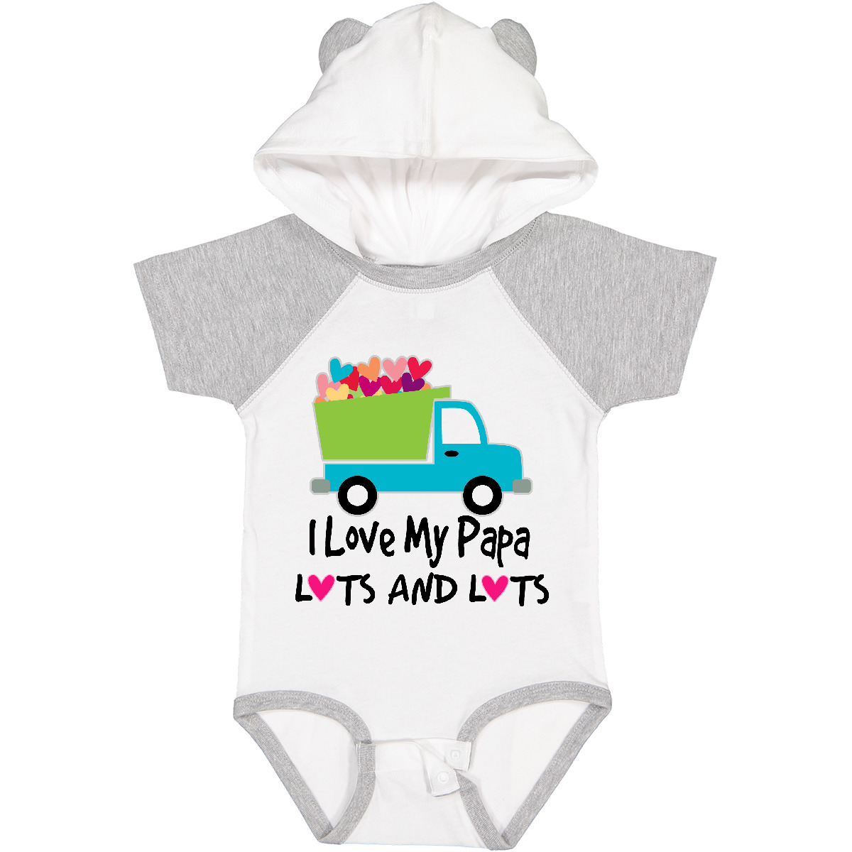 Inktastic I Love My Papa Grandchild Baby Bodysuit From Childs Cute Grandpa Truck - Picture 7 of 7