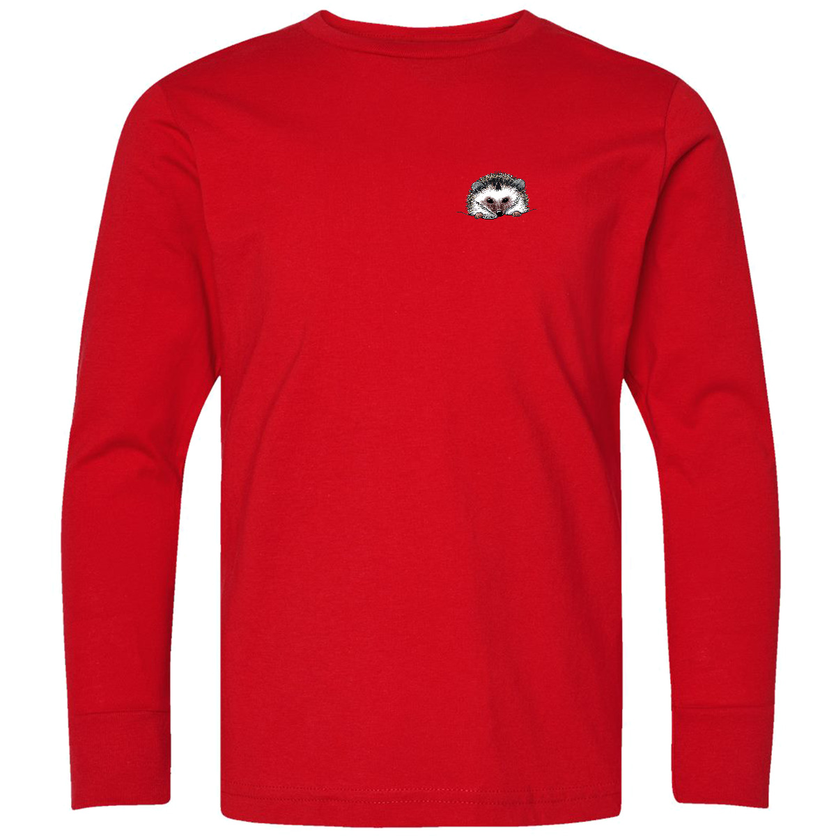 Inktastic Pocket Hedgehog Youth Long Sleeve T-Shirt - KiniArt Illusion Hedgie - Picture 4 of 6