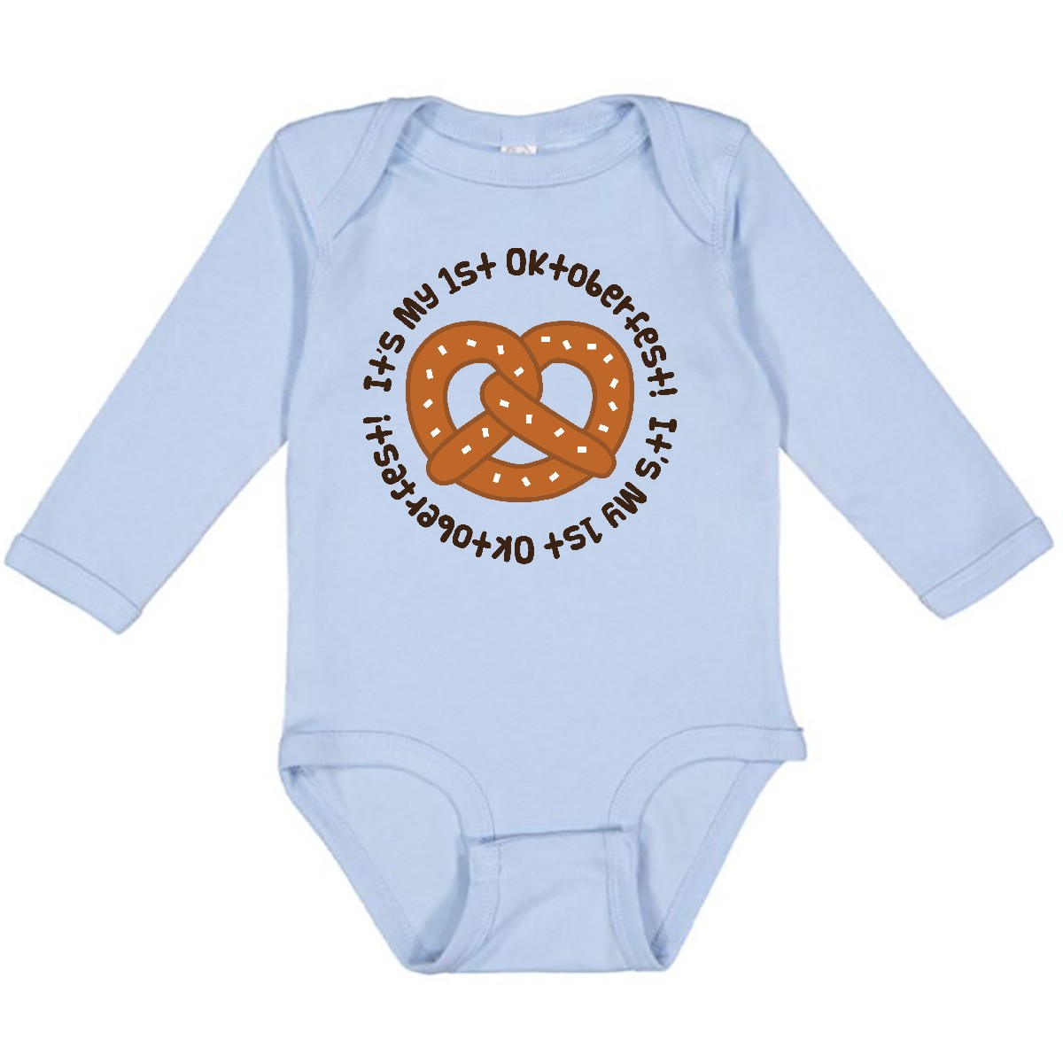 Baby's 1st Oktoberfest Bodysuit - Cute Pretzel Design Onesie | Oktoberfest Outfit For Infants | Baby Shower Gift Idea