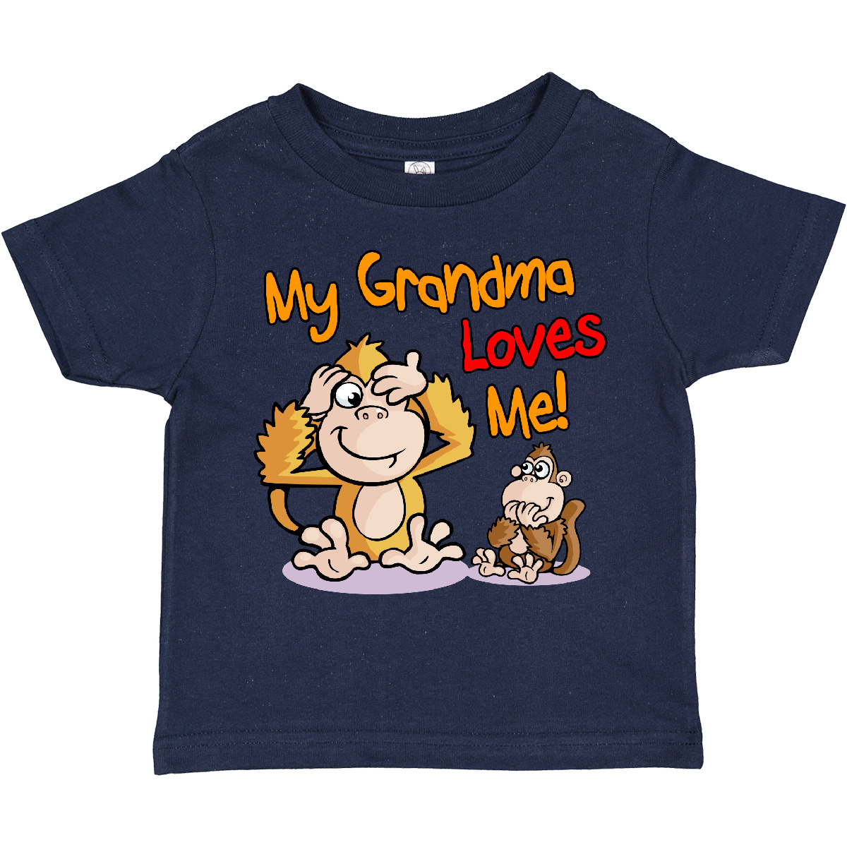 Inktastic My Grandma Loves Me Monkey Toddler T-Shirt Cute Child Preschooler Kid - Picture 9 of 17