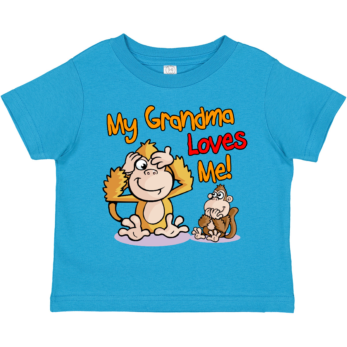 Inktastic My Grandma Loves Me Monkey Toddler T-Shirt Cute Child Preschooler Kid - Picture 15 of 17