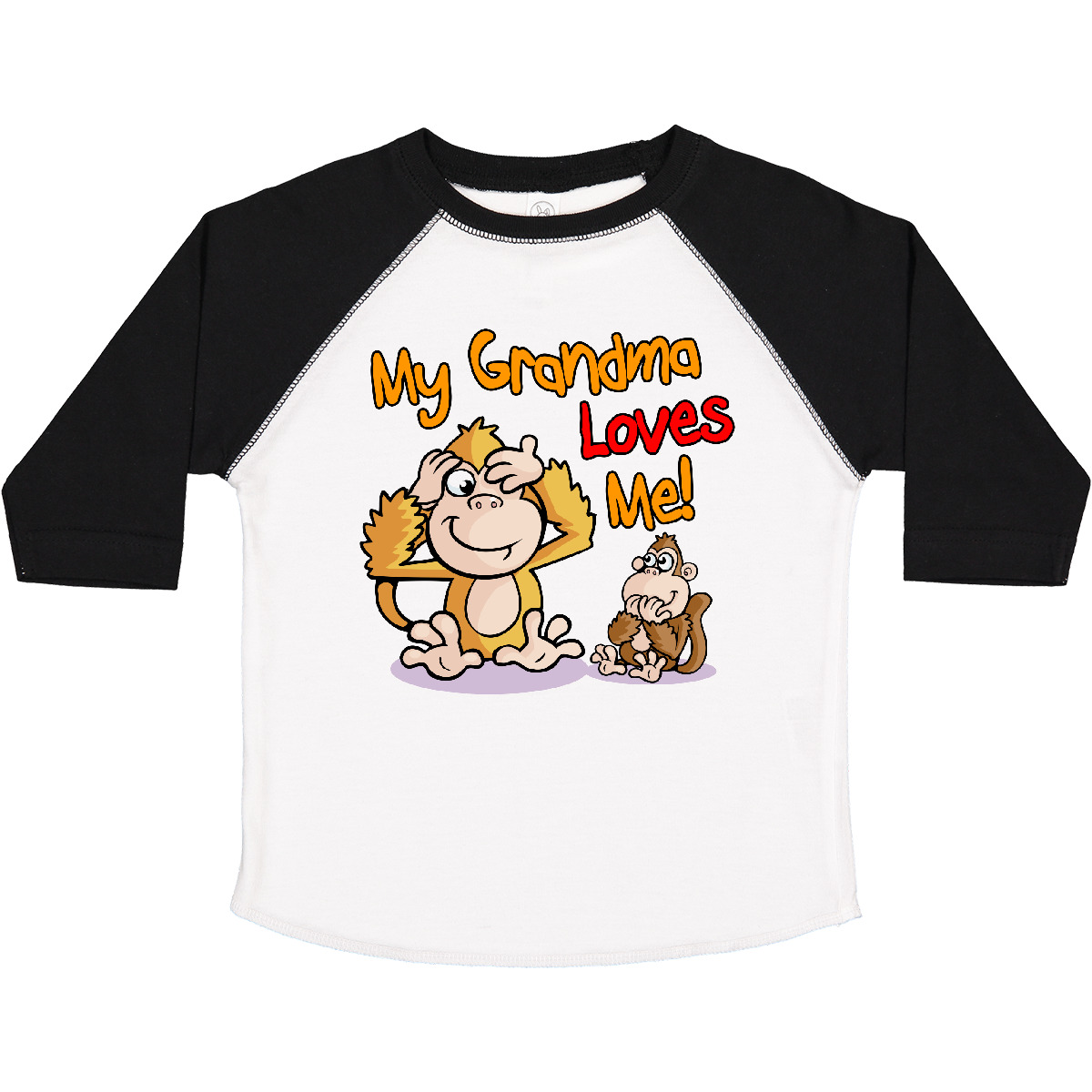 Inktastic My Grandma Loves Me Monkey Toddler T-Shirt Cute Child Preschooler Kid - Picture 17 of 17