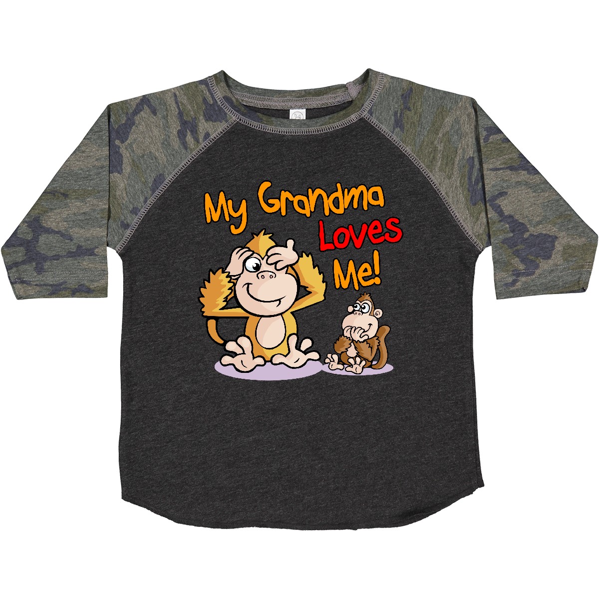Inktastic My Grandma Loves Me Monkey Toddler T-Shirt Cute Child Preschooler Kid - Picture 13 of 17