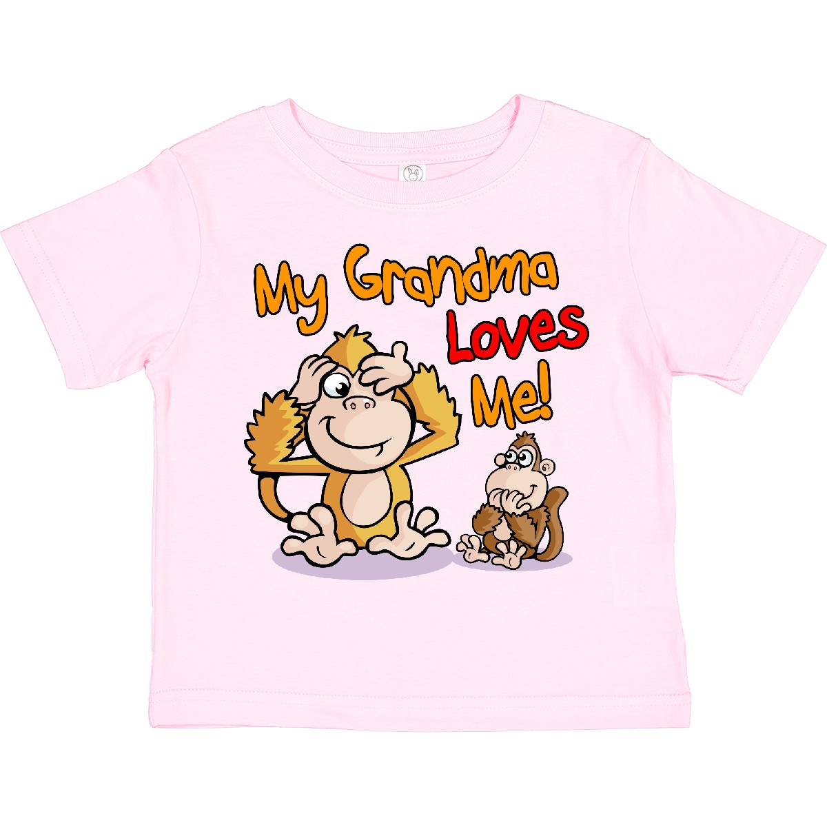 Inktastic My Grandma Loves Me Monkey Toddler T-Shirt Cute Child Preschooler Kid - Picture 11 of 17