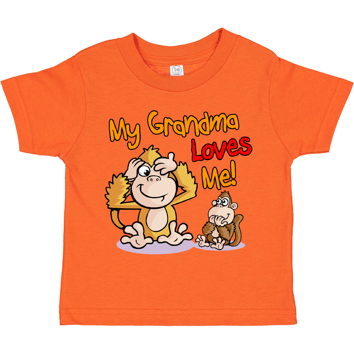 Inktastic My Grandma Loves Me Monkey Toddler T-Shirt Cute Child Preschooler Kid - Picture 10 of 17