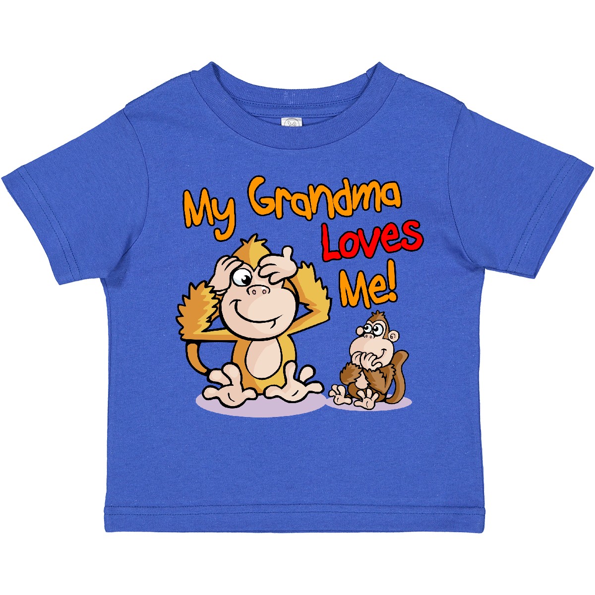 Inktastic My Grandma Loves Me Monkey Toddler T-Shirt Cute Child Preschooler Kid - Picture 12 of 17