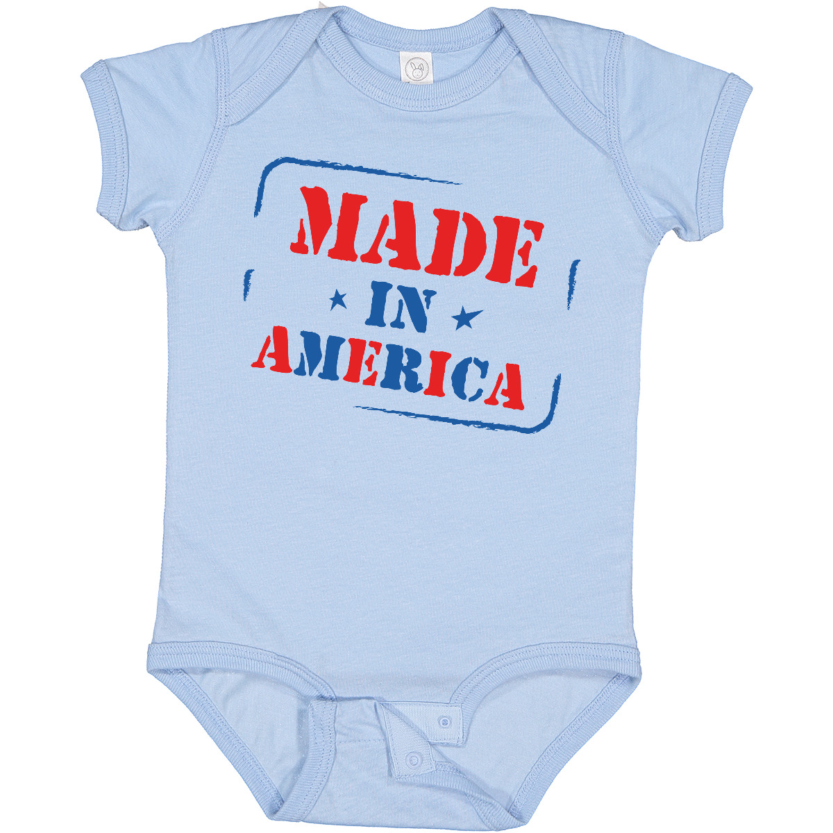 Inktastic Made In America Baby Bodysuit American Red White Blue 4th Of July - Picture 4 of 11
