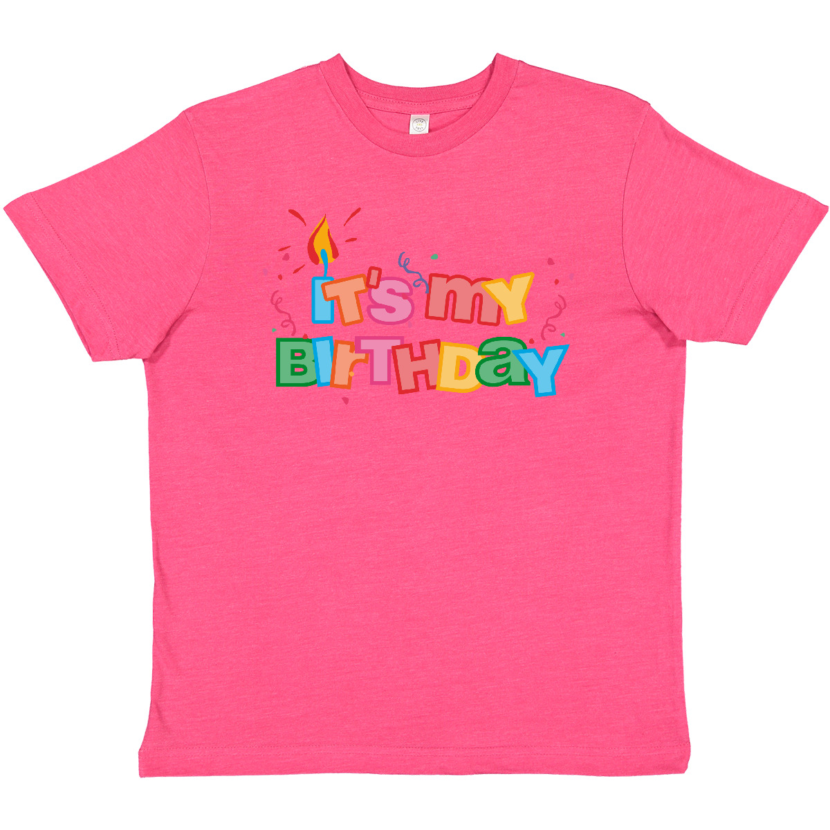 Inktastic It's My Birthday Letters Youth T-Shirt Candle Colorful Celebration Boy - Picture 2 of 3